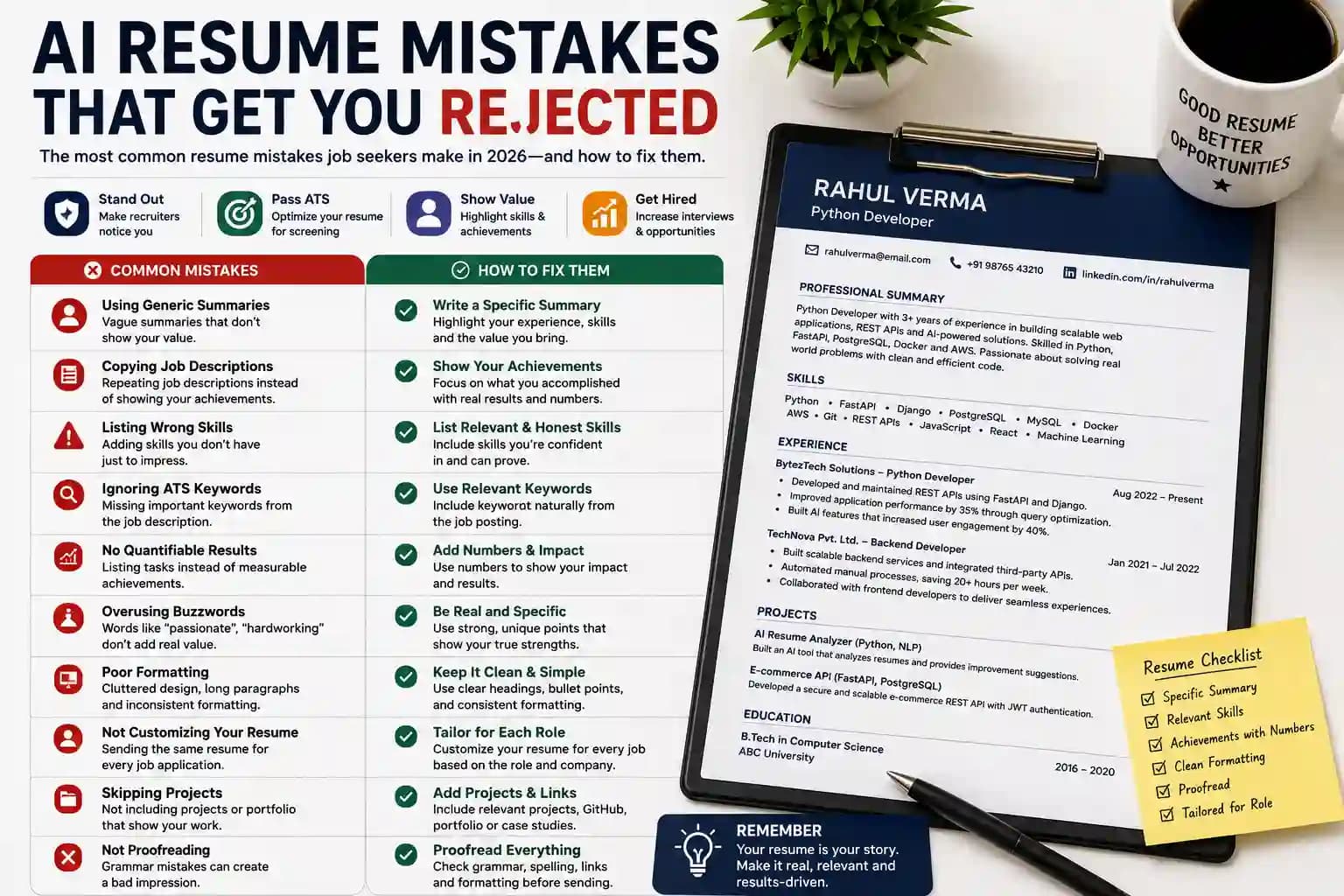 AI Resume Mistakes That Get You Rejected